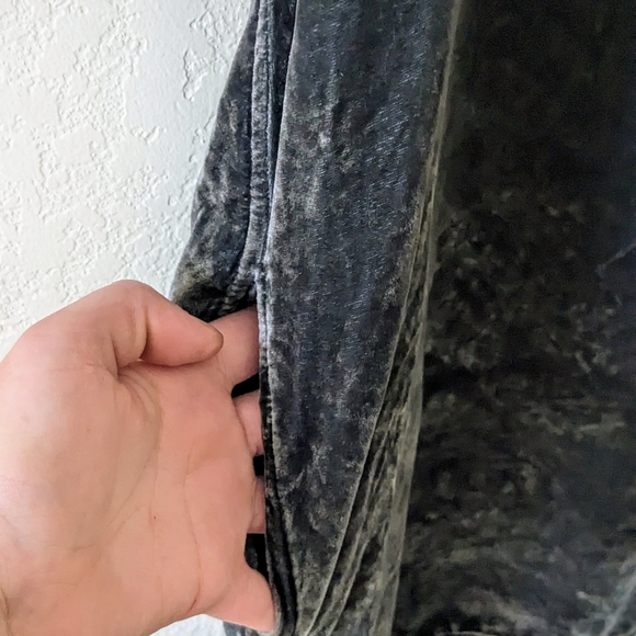 SOLD CP Shades x Free People Tunic Deep V-Neck T-Shirt Dress in Slate Gray - Picture 6 of 13